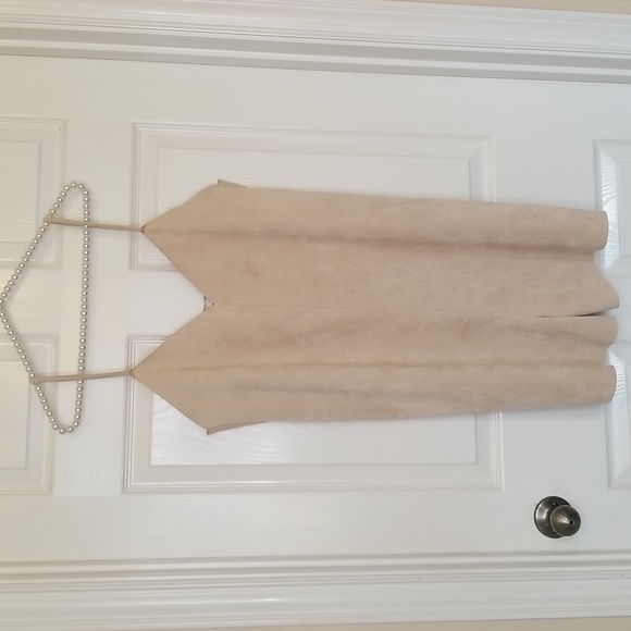 Zara Womens Cream Faux Suede Spaghetti Strap V Neck Romper - Picture 3 of 10